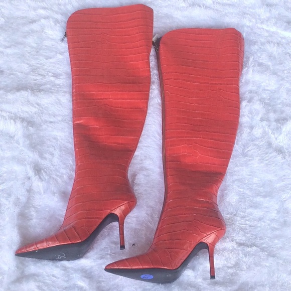 Vince Camuto kervana Croc Knee High Boot Bullseye - Picture 11 of 16